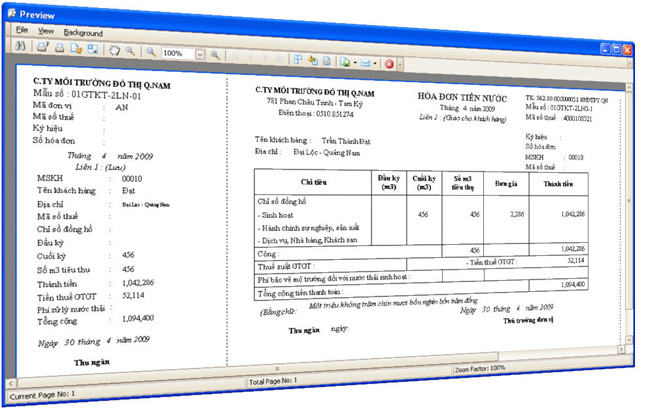 phan mem in hoa don nuoc