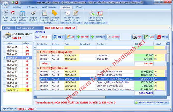phan mem ke toan in hoa don